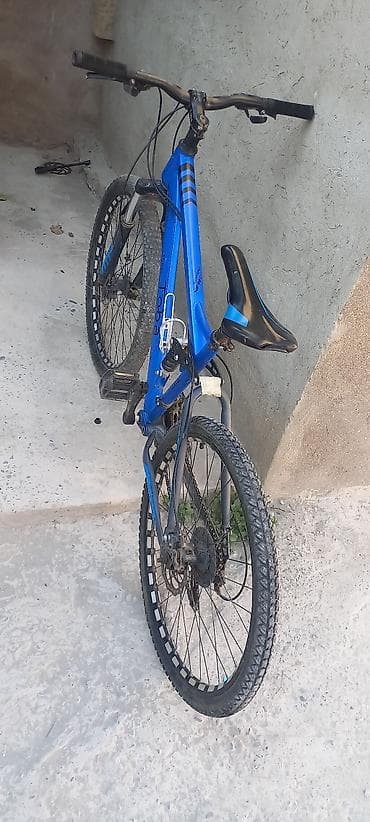 velosiped kameri: Dağ velosipedi – mavi rəng, tam asqılı (ön amortizator + arxa yaylı — 2