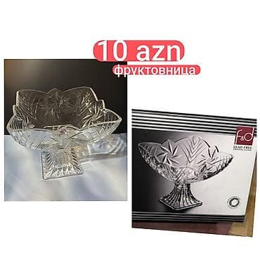 Şüşə kristal meyvə qabı (f&d, lead-free) - Material: qurğuşunsuz