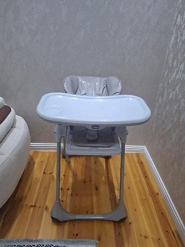 Chicco uşaq yemək stulu - Rəng: boz/gümüşü tonlarda - Geniş, çıxarıla — 2