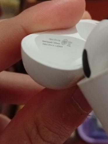 baku electronics airpods: İşlənmiş Simsiz (Bluetooth) Qulaqcıqlar, Apple, rəng - Ağ — 5