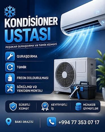 paltaryuyan masin temiri: Təmir, Split kondisionerlər, Quraşdırılma, Zəmanətlə — 1