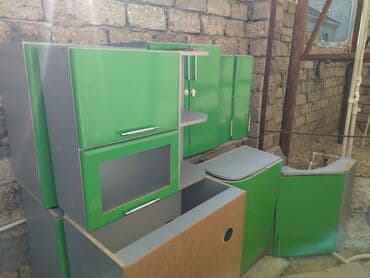 islenmis metbex mebeli satilir: Mətbəx mebeli satılır,rezapalı yoxdur,şəkildə nə görünür odu.Əl — 2