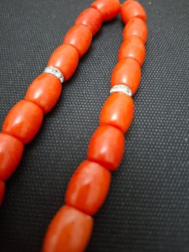 bujuteriya: Mərcan təsbeh - Material: təbii mərcan daşından iri, oval formalı — 1