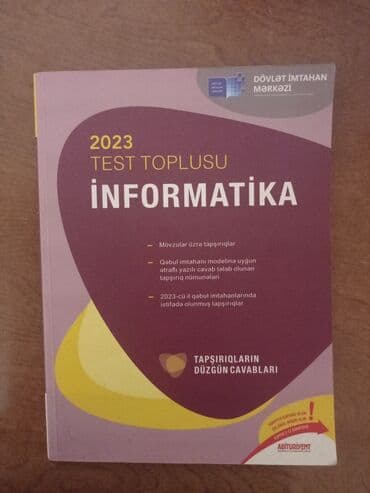 İnformatika test toplusu Variantlar işarələnməyib Vərəqlər lalafo.az -da İnformatika test toplusu Variantlar işarələnməyib Vərəqlər