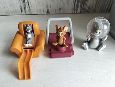 ucuz oyuncaqlar: Mcdonald's oyuncaqları-Tom və Jerry temalı kiçik fiqurlar dəsti - — 1