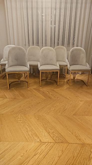 ofis stul: Qonaq otağı üçün, Qatlanmayan, rəng - Boz Stul — 1