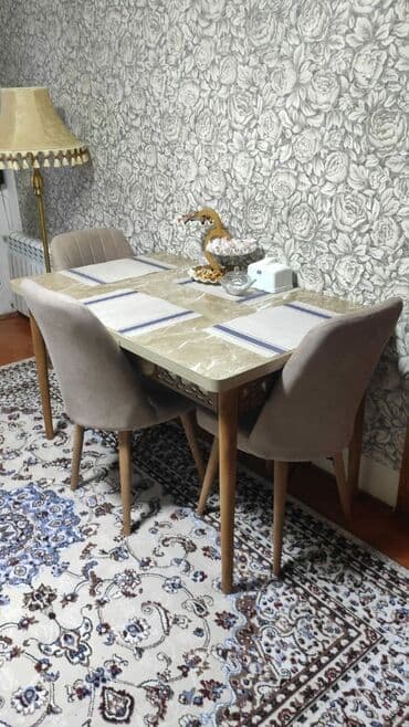 Masa və oturacaq dəstləri: 🇹🇷Türk istehsalı Möhtəşəm ✨✨ Kuxna üçün stol stul dəsti 4 stul 1 — 3