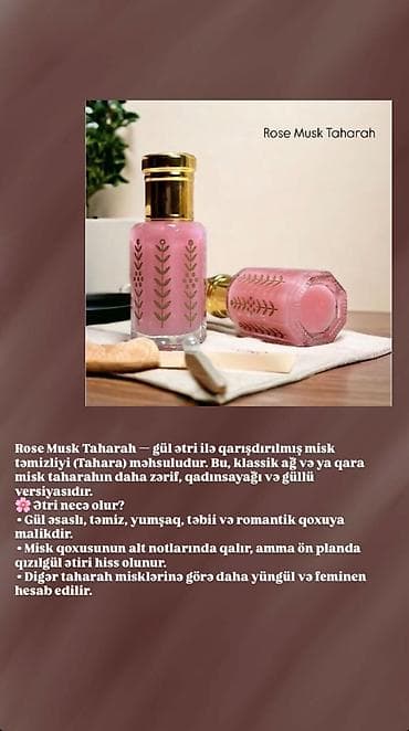 bil: Tam təbii sintetiksiz bitki tərkibli Dubai müşkləri ✨ BƏƏ'dən — 6
