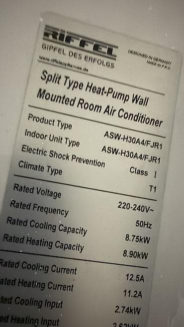 kondisioner su ile: Kondisioner Riffle, 100-dən çox kv. m, Split sistem — 5