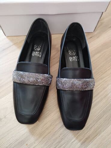 qara mokasinlər: Ölçü: 37, rəng - Qara, İşlənmiş — 2