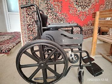 Tibbi maskalar: Təkərli əlil arabası - Konstruksiya: möhkəm metal çərçivə, qara rəng — 4