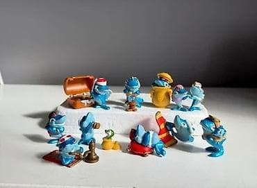 will kinder: Kinder Surprise Happy Hippo / Delfin Vintage Fiqur Komplekti Orijinal — 1