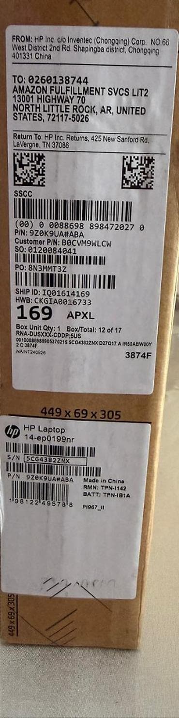 pc: HP 14-EP0199NR i7-1355U 16/512 Noutbuk tamamilə yenidir, bağlı — 7