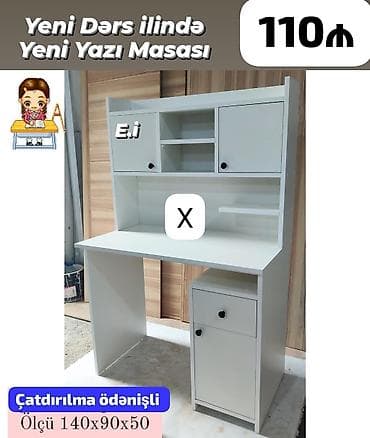 ag masa: Yeni dərs ilinə uyğun yazı masası Xüsusiyyətlər: - Rəng: ağ - Üst — 1