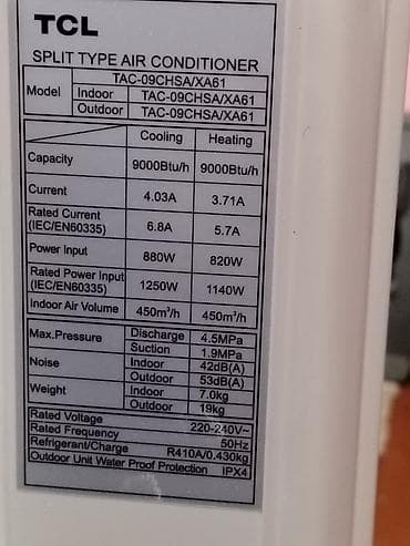 yag peci satilir: TCL Split tip kondisioner – model TAC-09CHSA/XA61 Xüsusiyyətlər: - — 2