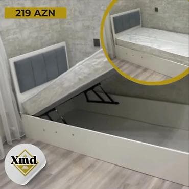 tek taxtlar: Qaldırıla bilən mexanizmli tək nəfərlik çarpayı - Ölçü: tək nəfərlik — 1