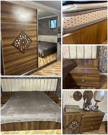25k vozol: Endirim edildi. Yataq dəsti satılır 550₼. ortopetik matrası var.Bazası — 1