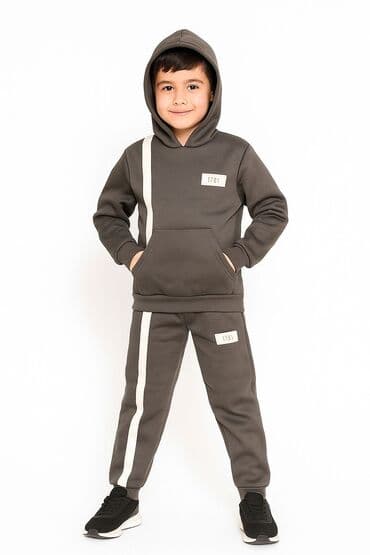 şalvar modelleri 2022: Uşaq üçün kapüşonlu idman dəsti - 2 hissəli dəst: kapüşonlu svitşört — 4