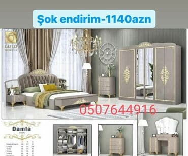 Matraslar: İkinəfərlik çarpayı, Dolab, Termo, 2 tumba, Azərbaycan, Yeni — 6