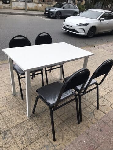 jaluzler metbex üçün: Mətbəx üçün, Yeni, Açılan, Dördbucaq masa, 4 stul — 1