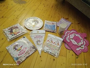 iplər: Unicorn temalı ad günü dekorasiya və süfrə dəsti - “İyi ki doğdun” — 4