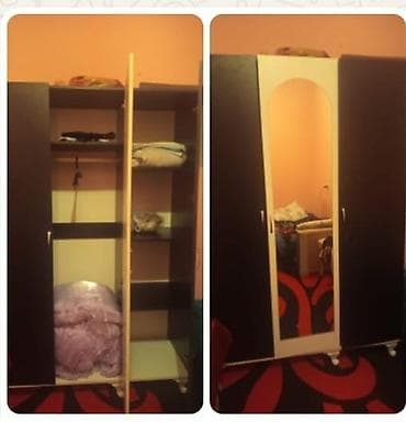 sıfaner: 3 qapılı, Güzgülü, Rəngli, Digər material, Açılan, Düz dolab — 1