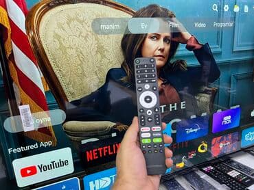 televizor smart: Yeni Televizor Hoffmann LED ekran 43" FHD (1920x1080), Pulsuz çatdırılma — 4