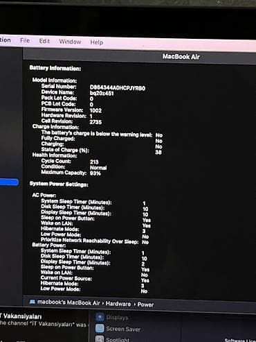 macbook canta: Apple MacBook Air M1 Macbook Air M1 8/256GB ideal vəziyyətdədir — 10