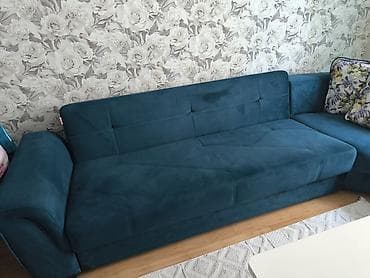 l divan: Künc divan, Yeni, Açılan, Bazalı, Vеlur parça, Çatdırılma yoxdur — 3
