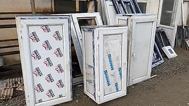 şüşe qapılar: PVC qapı və pəncərə blokları - Material: PVC/profil (Panorama — 4