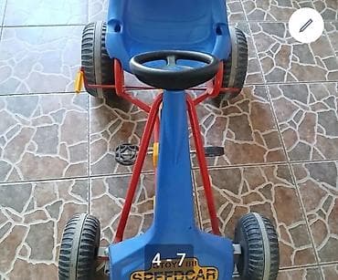 Uşaq pedallı go-kart - Model yazısı: “SPEEDCAR” - Rənglər: mavi gövdə