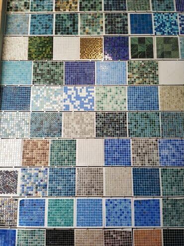 zümrüd rengi: Mozaik plitələr – geniş rəng və naxış seçimi - Material: şüşə və — 1