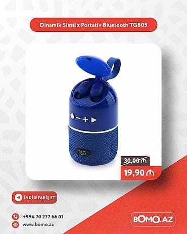 dinamik: 🔥 Dinamik Simsiz Portativ Bluetooth TG805 ✅ Brend: TG ✅ Qoşulma — 1