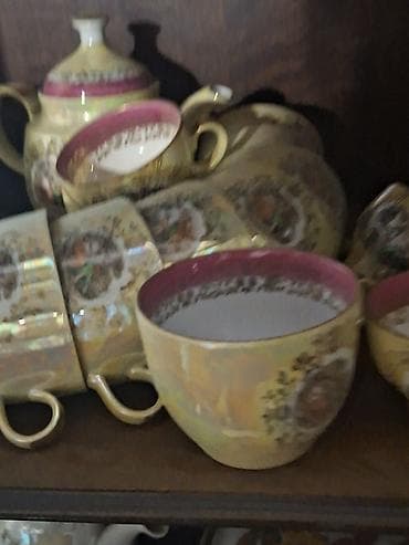 qapi avropa: Çay dəsti, rəng - Sarı, Farfor, Almaniya — 3