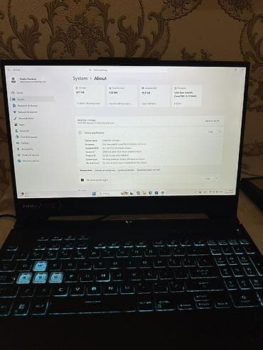ASUS: İşlənmiş ASUS TUF Gaming, 15.6 ", Intel Core i5, 512 GB — 2