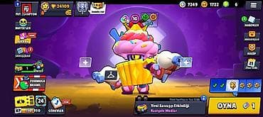 Brawl Stars oyunu üçün hesab - Savaşçılar: 77/103 açılıb. Ekranlarda — 10