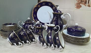 perde ikinci el: Çay dəsti, Farfor, 6 nəfərlik, Almaniya — 7