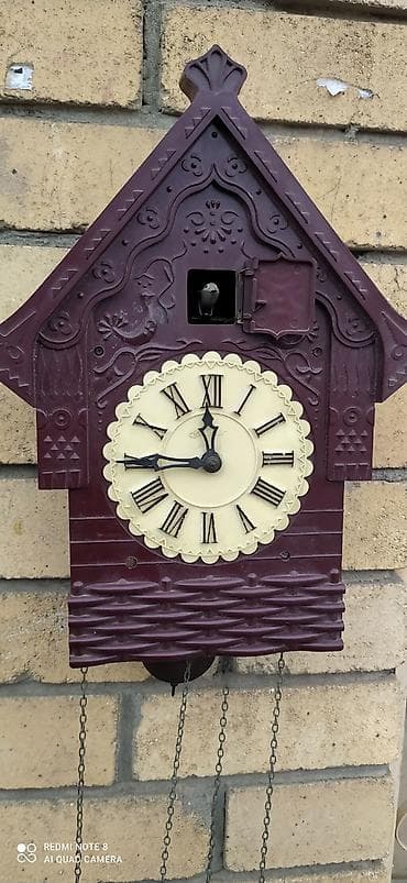 yantar divar saatı: Divar saatları, Mexaniki, Ququ quşlu — 1