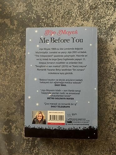 Məhsul: Kitab – “Səndən öncə Mən” (Me Before You) Müəllif: Jojo Moyes — 1