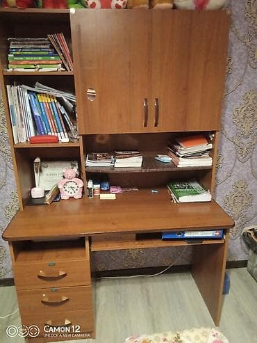 Прямой стол, С полками, С выдвижными ящиками, Азербайджан, Ламинат текстурный, Без гарантии, Нет кредита at lalafo.az Прямой стол, С полками, С выдвижными ящиками, Азербайджан, Ламинат текстурный, Без гарантии, Нет кредита