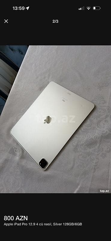 ucuz planşetlər: Apple iPad Pro 12.9 (4-cü nəsil), Silver rəng. - Ekran: 12.9" — 1