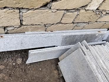 mağaza güzgüsü: Qranit daş plitələr – boz rəng palitrası, cilalanmış/səthləri yonulmuş — 2