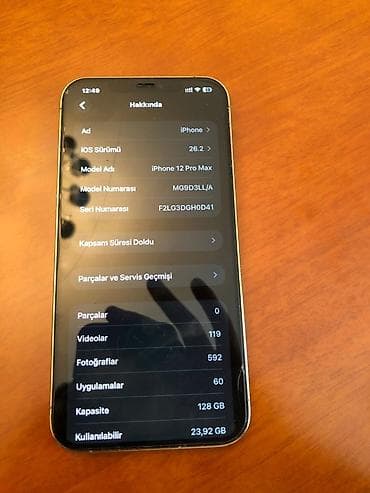 planşet telfon: IPhone 12 Pro Max, 128 GB, Matte Gold, Face ID — 3