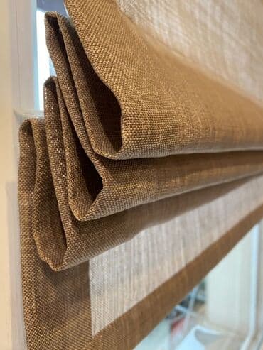 ucuz jaluz: Roma tipli pərdə - Dizayn: Yuxarı qalxan üfüqi büzməli (qat-qat) roma — 3