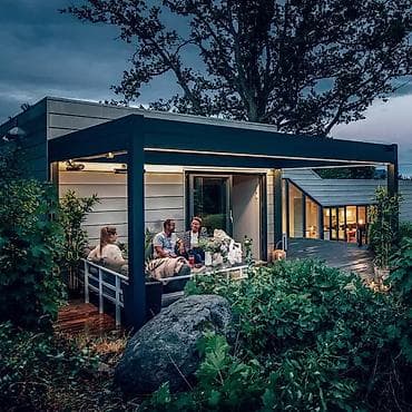 sadə asma tavanlar: Müasir bağ terası və açıq hava istirahət zonası üçün alüminium/pergola — 1