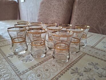 nerj qablar: Rümkalar, rəng - Ağ, Şüşə, 12 ədədli dəst, SSRİ — 1