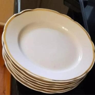 Ev və bağ: Boşqablar, 6 ədədli dəst, rəng - Ağ, Farfor, SSRİ — 4