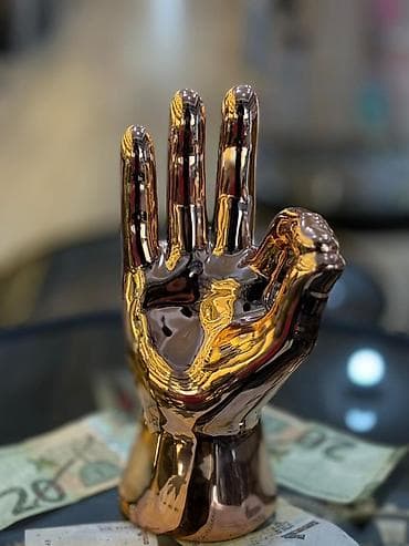 Süni güllər: Fiqur, Keramika, rəng - Qızılı — 3