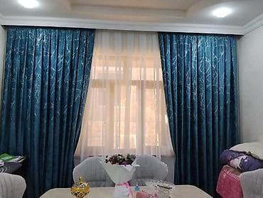 goy sekilleri: Qarışıq dəst pərdə - Model: İkiqat sistem – dekorativ qalın pərdə + — 1