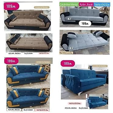 acilan divan: Açılan-bazalı divanlar – funksional və rahat model - Ölçü: 210 sm — 1